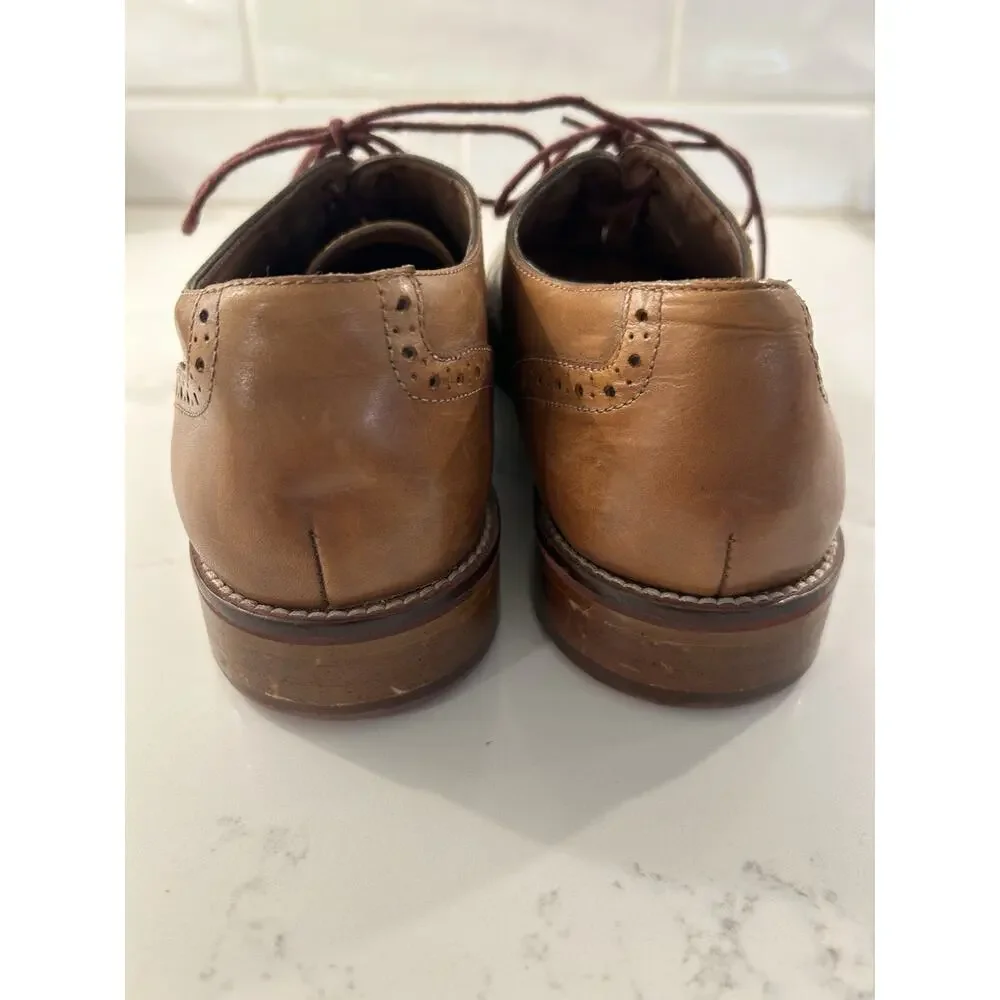 Johnston &‎ Murphy Mens Size 13 M Conrad Captoe Oxford Brown Leather Dress Shoe